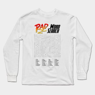 RAD Movie Word Search Long Sleeve T-Shirt